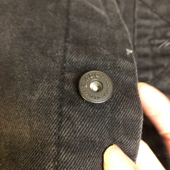 Black Denim Unisex Jacket - Picture 11 of 12